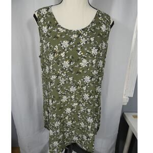 Loft Outlet Small Lightweight Sleeveless Floral Blouse Button Up Back Polyester